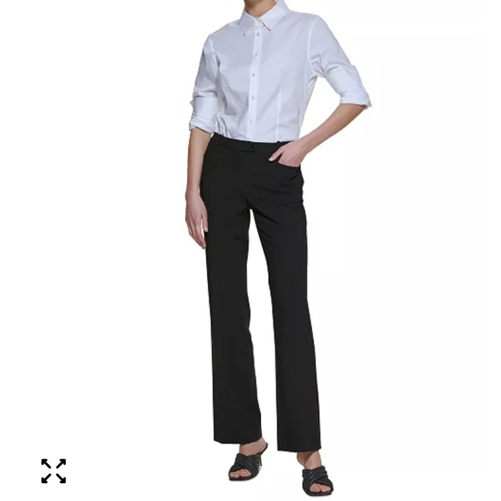 Calvin Klein Black Suit Pants Modern Fit Straight Leg Pants Size 4P NWT
